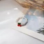 XGB Nhẫn Anh Đào Màu Đỏ Độc Đáo Dây Đàn Hồi Hạt Dây Nhẫn Tối Giản Anh Đào Đính Hạt Nhẫn Hàng Ngày Trang Sức