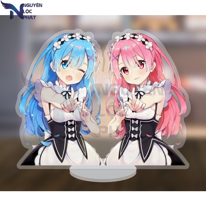 Mô hình standee Ram Rem Re:Zero - Miku dễ thương 5cm/10cm/15cm | Shopee ...