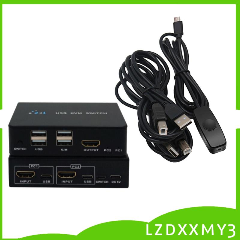 Công Tắc kvm 4k kvm 2 Cổng Cho Máy In 2 pc Chia 1 Bộ Bàn Phím Và Chuột | BigBuy360 - bigbuy360.vn