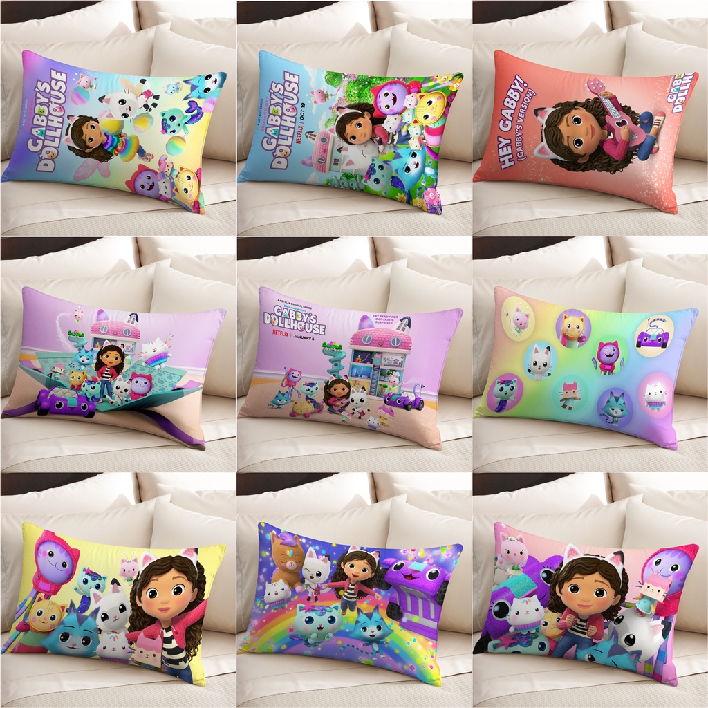 Gabby 'S Vỏ Gối Hình Chữ Nhật Một Mặt Bằng polyester In Họa Tiết Trang Trí Nhà Búp Bê (Không Kèm Lõi)