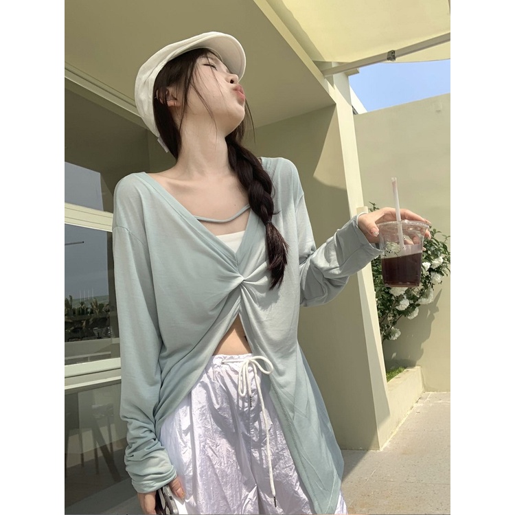 Áo Thun Dài Tay Chống Nắng Thời Trang Dành Cho Nữ
