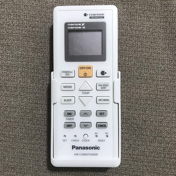 Điều khiển remote từ xa dùng cho điều hòa panasonic FAN SPEED quiet hình táo hàng chính hãng - tặng kèm pin