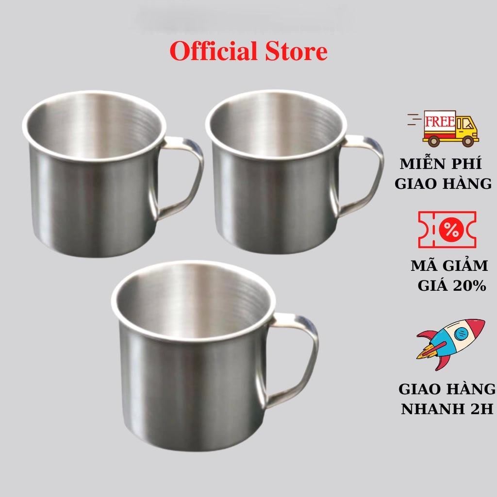 [COMBO 5 LY] Ca inox có quai uống nước , ly làm đá bằng inox cao cấp ...