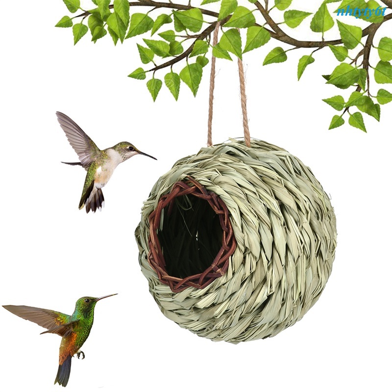 Tổ Chim Hình Tròn Bằng Rơm Đan Trang Trí Cho Chim Cảnh | Shopee Việt Nam