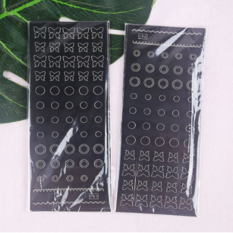 Richh Set 6 Miếng Dán Trang Trí Móng Tay Nghệ Thuật