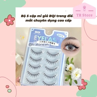 Bộ 5 cặp mi giả BQI trang điểm mắt chuyên dụng cao cấp