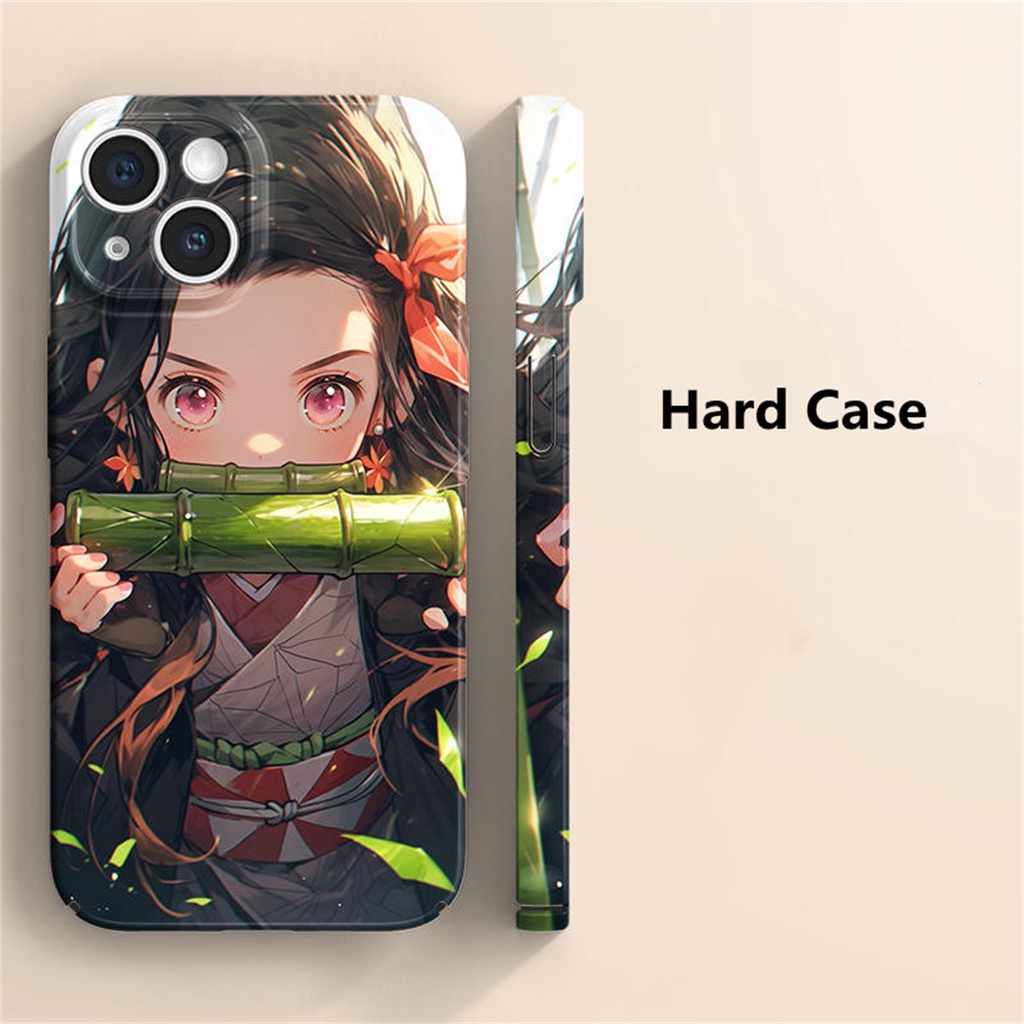 Thời Trang Ốp Điện Thoại acrylic Cứng Chống Sốc In Hoạt Hình demon slayer Cho iphone 14 13 12 pro max mini 14plus