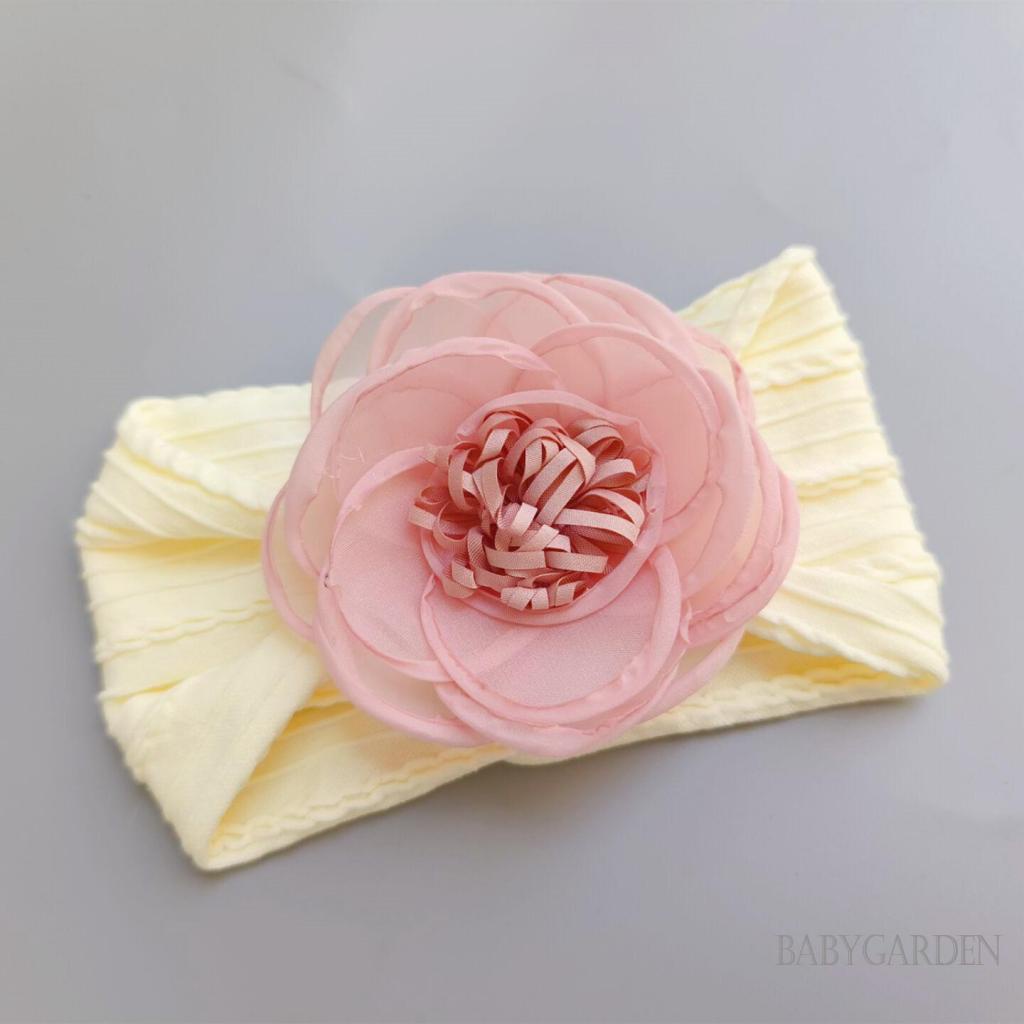 Băng Đô Vải Tuyn Đính Hoa 3d Cho Bé Gái 0-2 Tuổi