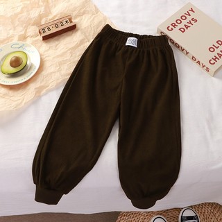 Mùa Đông Thu Ấm Áp Quần Bé Trai Bé Gái Quần Dài Unsexi 1-15Y Vừa Lớn Trẻ Em Jogger Quần Áo Ngoài