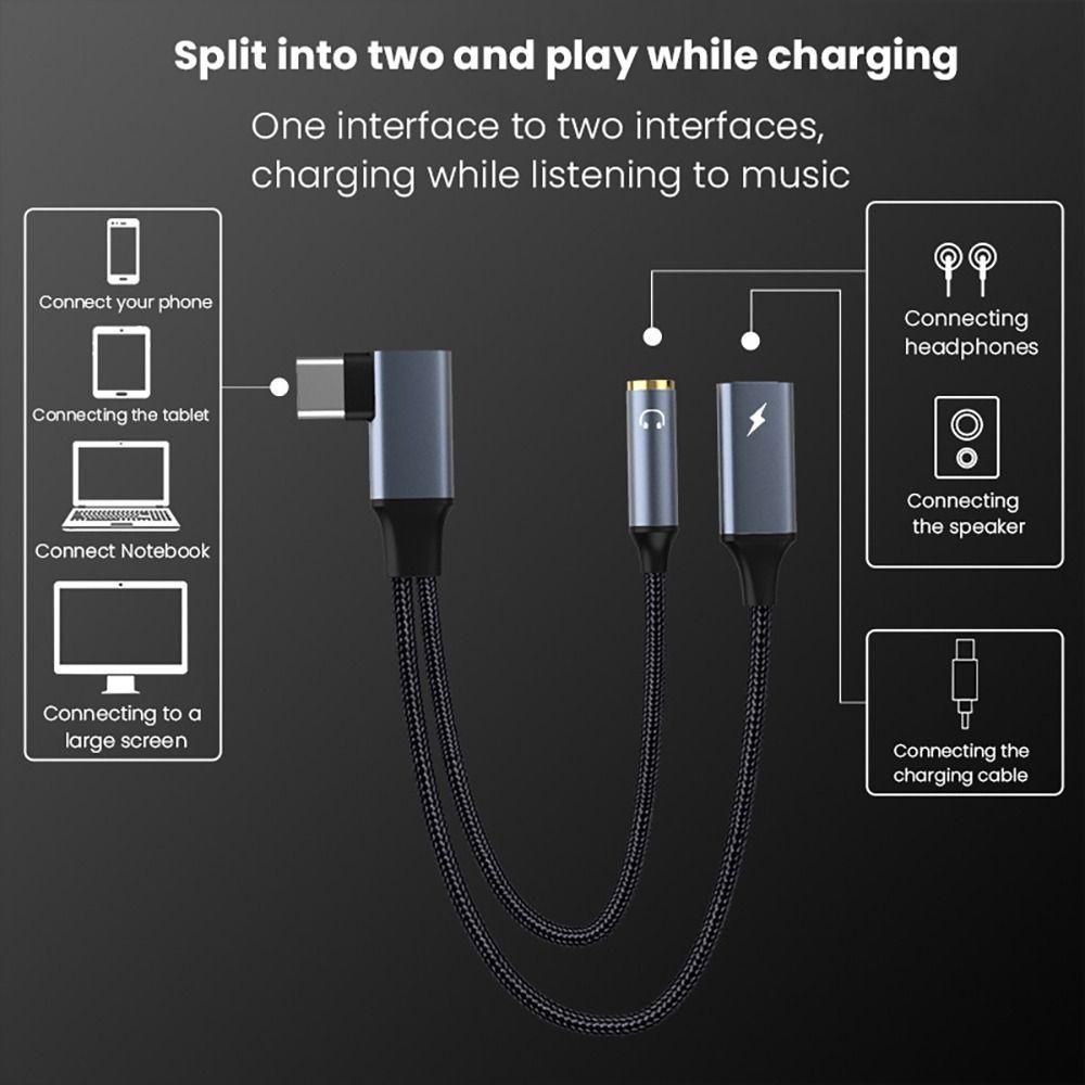 Bộ chuyển đổi âm thanh DITIPOO USB Type C, Bộ chuyển đổi OTG Khuỷu tay ...