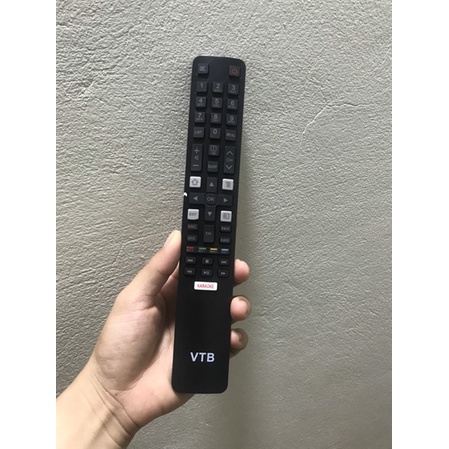 Điều khiển remote từ xa dùng cho tivi VTB dài có nút KARAOKE smart internet - hàng mới - tặng kèm pin