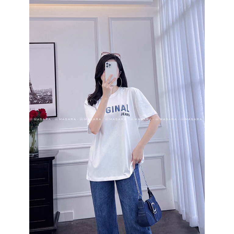ÁO THUN FORM RỘNG MÀU TRẮNG IN CHỮ ORIGINAL NĂNG ĐỘNG DỄ PHỐI ĐỒ