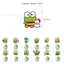 ST2 hoạt hình ếch chủ đề trẻ em trang trí tiệc sinh nhật biểu ngữ bánh topper bóng bay bộ cung cấp TS2