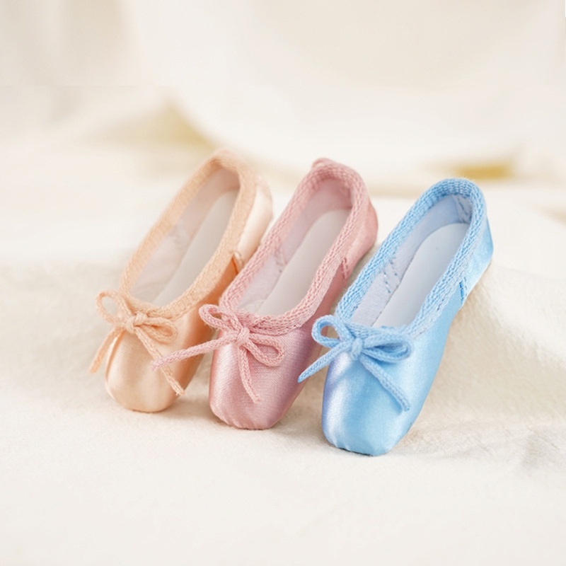 Wellb Delicate Satin Pointe Giày Móc Khóa Mini Ballet Phụ Kiện Móc Khóa Dễ Thương Quyến Rũ