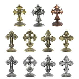 Mya Kim Loại Thời Trang Hộ Gia Đình Tôn Giáo Mặt Dây Chuyền Văn Phòng Nhà Thờ Christian Đứng Chữ Thập Mặt Dây Chuyền Để Bàn Trạm Orname