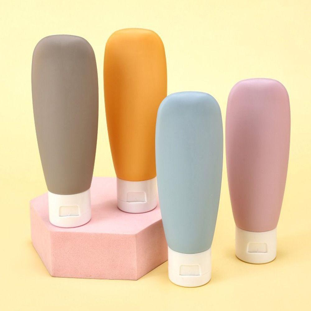 HOBBYIN 4 Chai nạp lại 60ml, Bao bì kem dưỡng da kích thước du lịch bằng nhựa, Dụng cụ trang điểm Hộp đựng mỹ phẩm rỗng Chai Mini Dầu gội Mỹ phẩm