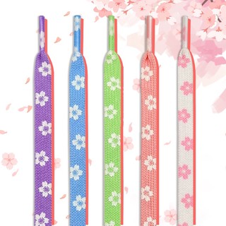 Mới Dây Buộc Giày Thể Thao Bằng Vải canvas Cổ Cao In Họa Tiết Hoa Anh Đào Cho Nam Nữ