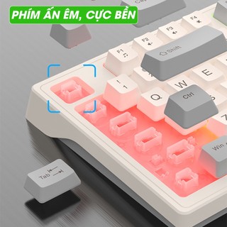 Bàn Phím Cơ Và Chuột Đèn led km800, 7 Màu Sắc Mịn Màng Bền Bỉ Bàn Phím Chơi Game Làm Việc