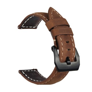20mm 22mm Mới Ngựa Điên Da Bò Dây Da Cho Huami Amazfit Bip 6 / 5 Bip3 Pro GTS 2 3 4 mini Dây Phát Hành Nhanh