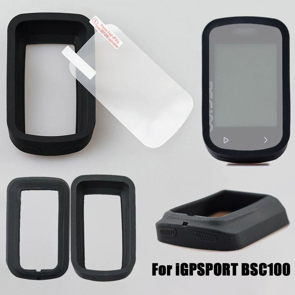 Đồng hồ tốc độ FANIELLAPOWELL Silicone, có màng cường lực Vỏ bảo vệ máy tính xe đạp chống trượt, Đồng hồ đo tốc độ đi xe đạp chống sốc cho phụ kiện xe đạp IGPSPORT BSC100S