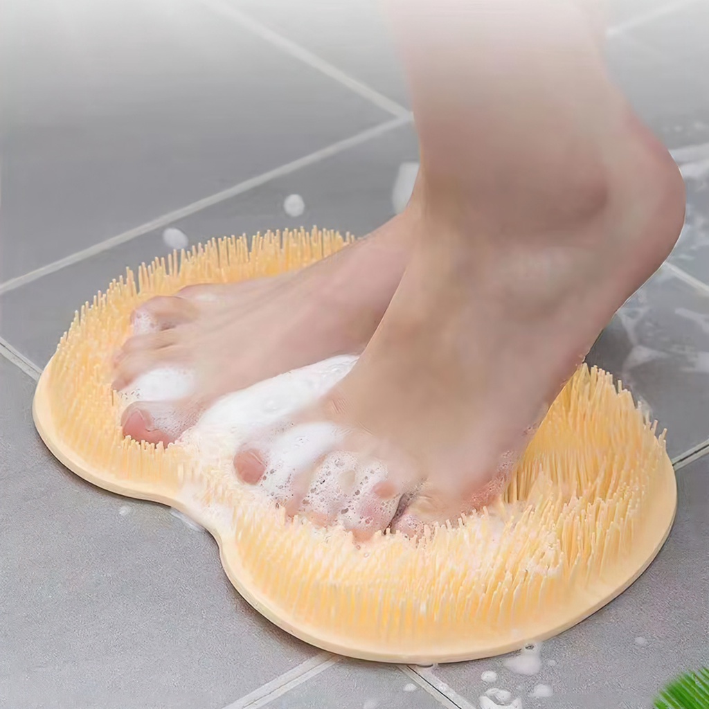 Tấm Chà Lưng, Cọ Chân Tạo Bọt Silicon Dán Tường Massage Tiện Lợi