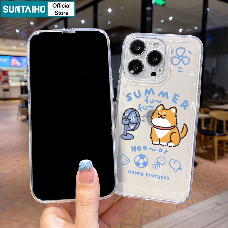 Mô tả Suntaiho ốp lưng iphone Ốp Điện Thoại Trong Suốt Chống Sốc In Hình Chó Mèo Cho iphone 11 12 13 14 15 pro max ip 7 8 plus iphon x xs xr xsmax - 3