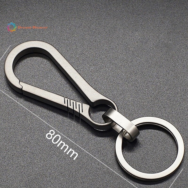 Dụng cụ ngoài trời Móc titan hợp kim, vòng chìa khóa ô tô, mặt dây chuyền, quà tặng cho nam mới