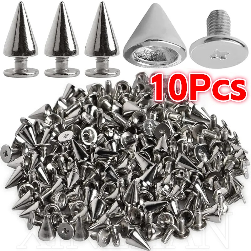 Set 10 Đinh Tán Kim Loại 10mm Dùng Để Trang Trí Quần Áo / Túi Xách ...