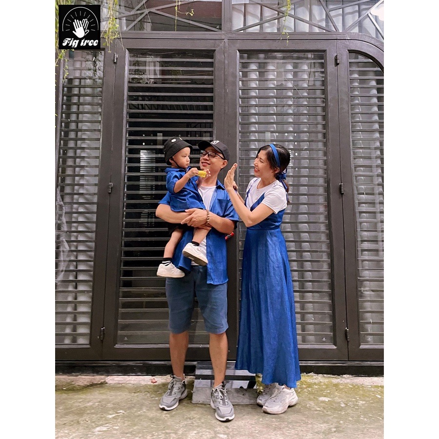 Đồng Phục Gia Đình Fig Tree Denim Xanh Blue, Mẫu Mới Cho Gia Đình Đi Tiệc Đi Chơi Siêu Sang, MS 184