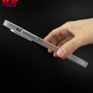 [JLK] 0.8mm Ultra Thin Matte Clear Magnetic Phone Case For iPhone 15 14 12 13 Pro Max 15 Plus Slim Solid Color Translucent PC Shockproof Hard Cover