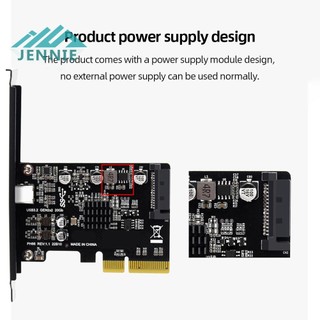 Card Mở Rộng pcie usb 3.2 20gbps 3.2 usb 3.2 gen 2 type c Sang pci-E x4 / x8 / x16 Cho windows [jennie1.vn]