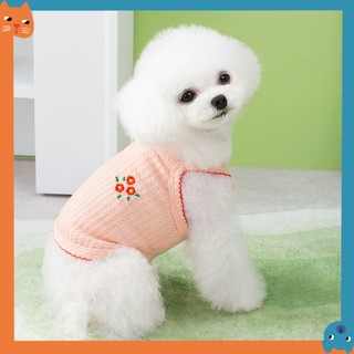 Mới Áo Thêu Hoa Cỏ Cho Thú Cưng