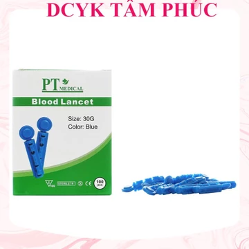 [Rẻ vô địch] Kim tròn/ kim dẹp lấy máu thử đường huyết PT hộp 100 kim, thích hợp hầu hết các loại máy