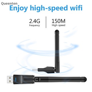 Queenten MT7601 USB WiFi Adapter 150Mbps Thẻ mạng không dây RTL8188 Card mạng Bộ thu Wi-Fi cho máy tính để bàn Máy tính xách tay 2.4GHz QT