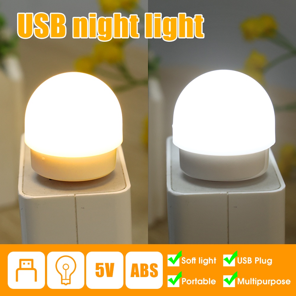 Đèn led Tròn mini Ánh Sáng Trắng Ấm / Bảo Vệ Mắt Khi Đọc Sách