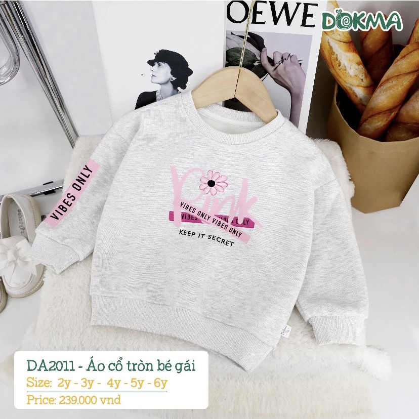 (11-22kg, 2-6Y) Áo Nỉ Bo Gấu Dày Dặn Cho Bé Dokma DA2011, DA1933