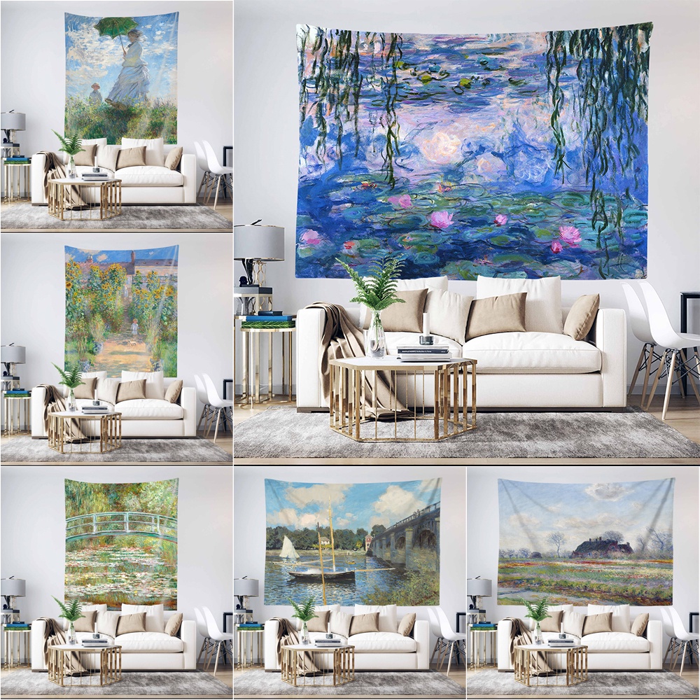 Claude Tấm Thảm Treo Tường Bằng polyester Có Kẹp Trang Trí Phòng Ngủ (Quà Tặng)