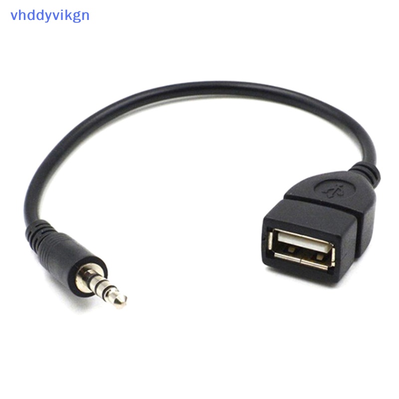 Cáp Chuyển Đổi Âm Thanh vhdd mp3 Giắc Cắm 3.5 mm aux Sang Cổng usb 2.0 Chuyên Dụng Cho Xe Hơi vn