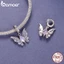 Bamoer Mặt Dây Chuyền Bạc sterling 925 Hình Bướm Mặt Trời Mắt Quỷ Màu Xanh Dương Tím Ma Thuật diy Sưu Tập Thế Giới Ma Thuật BSC935