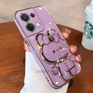 ốp lưng oppo reno 8 reno 8 pro reno 9 reno 9 pro Ốp Điện Thoại TPU Silicon Mềm Mạ Điện Gắn Gương Trang Điểm Hình Thỏ 3D Cho oppo reno 8 reno 8 pro reno 9 reno 9 pro