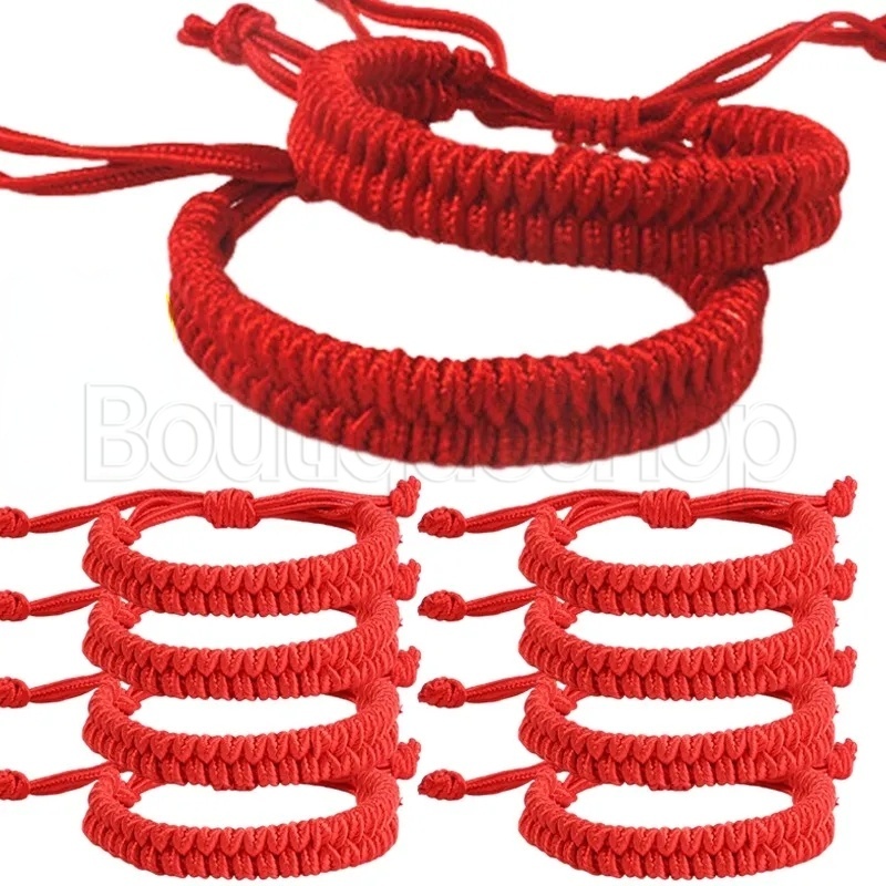 [Đặc Biệt] Vòng Đeo Tay Dây Bện nylon Đỏ May Mắn / Vòng Tay Chuỗi Hạt Phượng Hoàng Thắt Nút Đơn Giản Thời Trang Phụ Kiện Trang Sức / Cặp Đôi