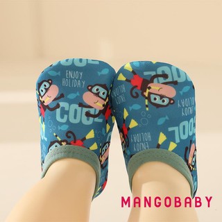Mgg-baby Trẻ Em Tất Chống Trơn Trượt Tập Đi Bé Gái Bé Trai Tầng Tất In Hình Động Vật Chân Trần Aqua Tất Giày Chống Trơn Trượt