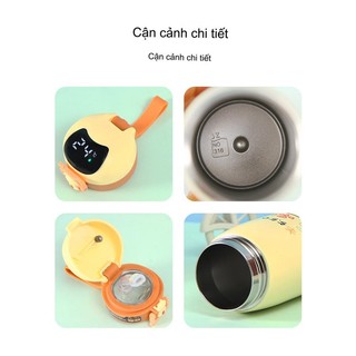 Bình giữ nhiệt inox 316 hiển thị nhiệt độ 500ml, bình nước có ống hút ,nắp bật đậy kín và dây treo