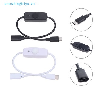 Unewtyu USB Type C Có Nút Nguồn Bật / TẮT Cáp Nối Dài Sạc 30CM Cáp Nối Dài Type-C Đa Năng VN
