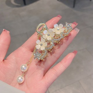 Kẹp Tóc Đuôi Ngựa Một Nửa Đính Ngọc Trai lily Cao Cấp Dòng mori