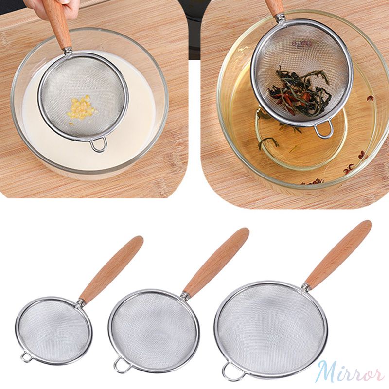 Lưới Lọc Đa Năng Tay Cầm Hạt Gỗ Rây Lọc Bằng Thép Không Rây Lưới Lọc ...