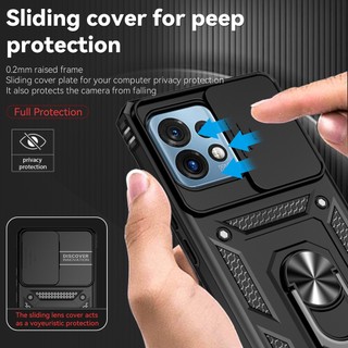 Dành Cho Motorola Moto X40 / Edge 40 Pro / Edge Plus 2023 / Edge 2022 Ốp Lưng Có Nắp Camera Trượt Chống Rơi Chịu Lực Bảo Vệ Vòng Xoay Chân Đế Mỏng Vỏ Điện Thoại
