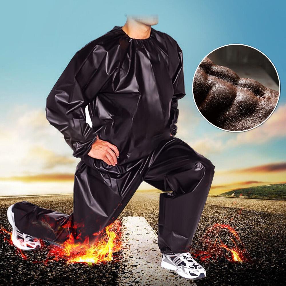 Bộ đồ xông hơi CQCJ, Bộ đồ tập thể dục thể dục hạng nặng, Áo hoodie S-4XL Chống rách Giảm cân Calo Burner Sweat Suit Xông hơi Fitness Gym