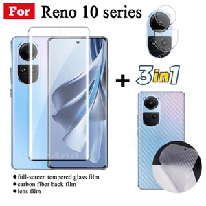Kính cường lực bảo vệ màn hình OPPO Reno 10 5G cho OPPO Reno 10 Pro Plus 5G Phim bảo vệ Camera 3 trong 1 và phim sợi Carbon