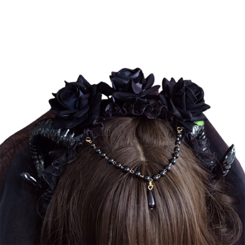 Vòng Đeo Tóc Gothic Cho Phụ Nữ và Cô Gái, Thích Hợp cho Halloween